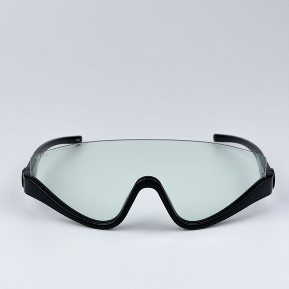 Gucci GG1650S 005 BRAND NEW Sunglasses Shiny Black  Green Unisex Shield Mask main image 9